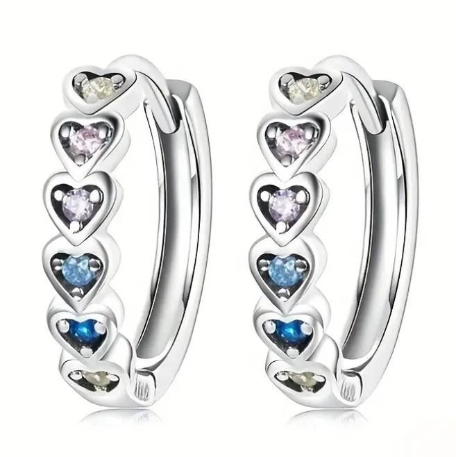 Copper Heart Earrings