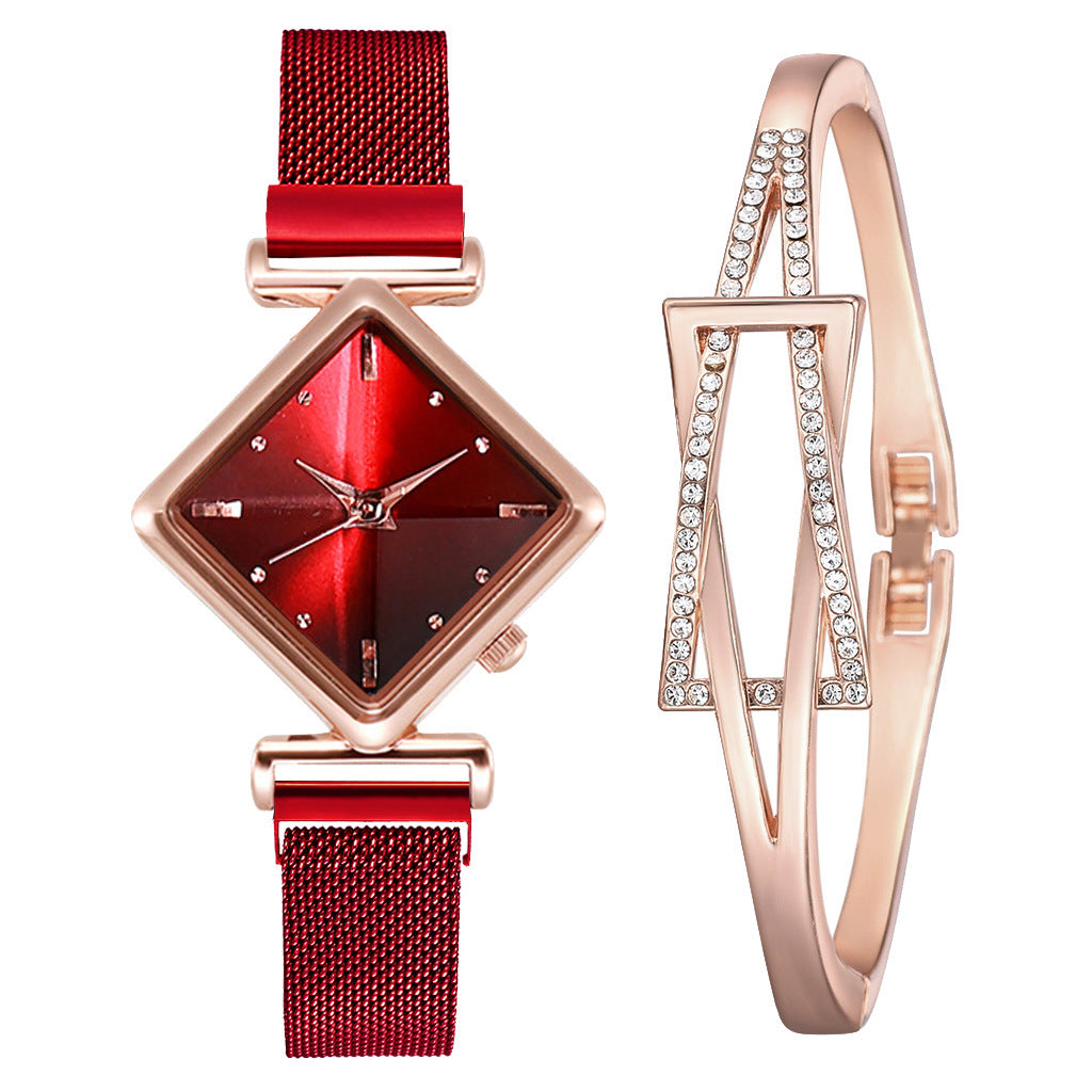 Rhombus-shaped watch
