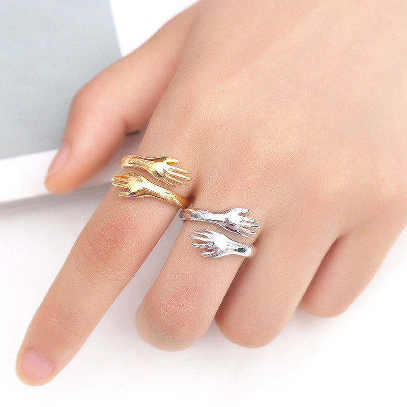 hands hug ring
