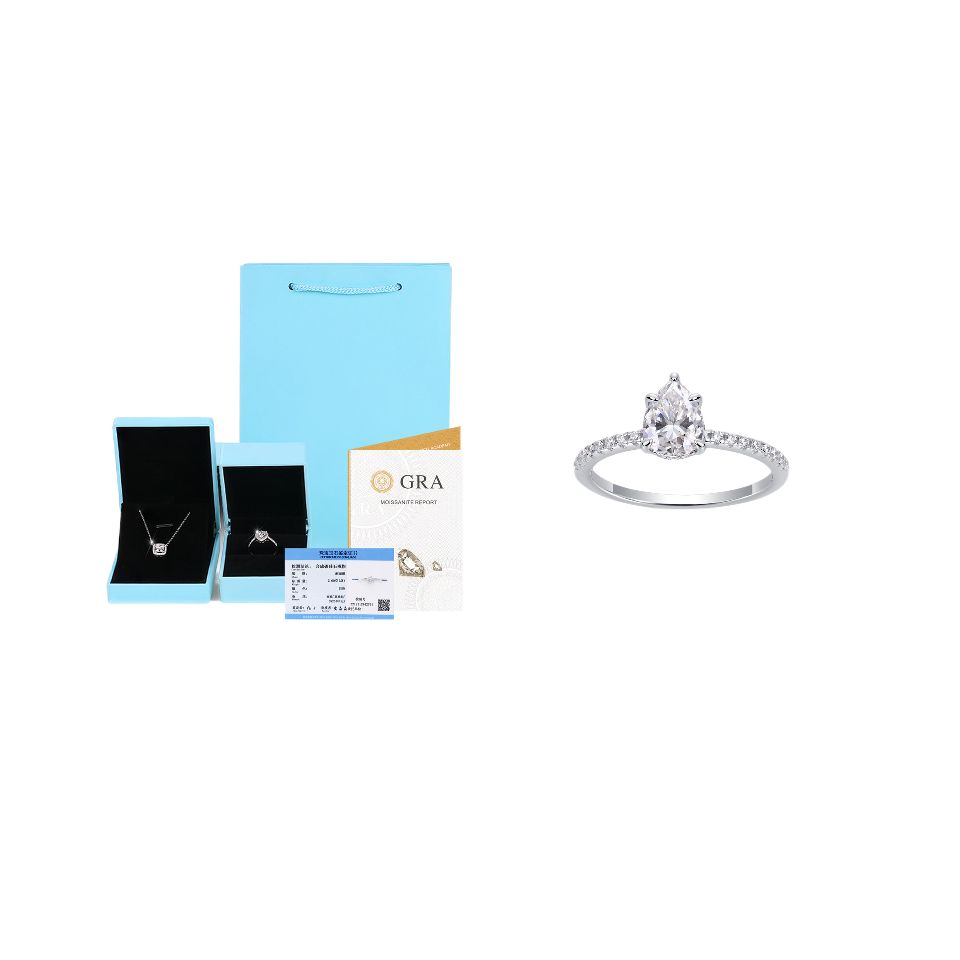 Moissanite 925 Sterling Silver Irregular Ring