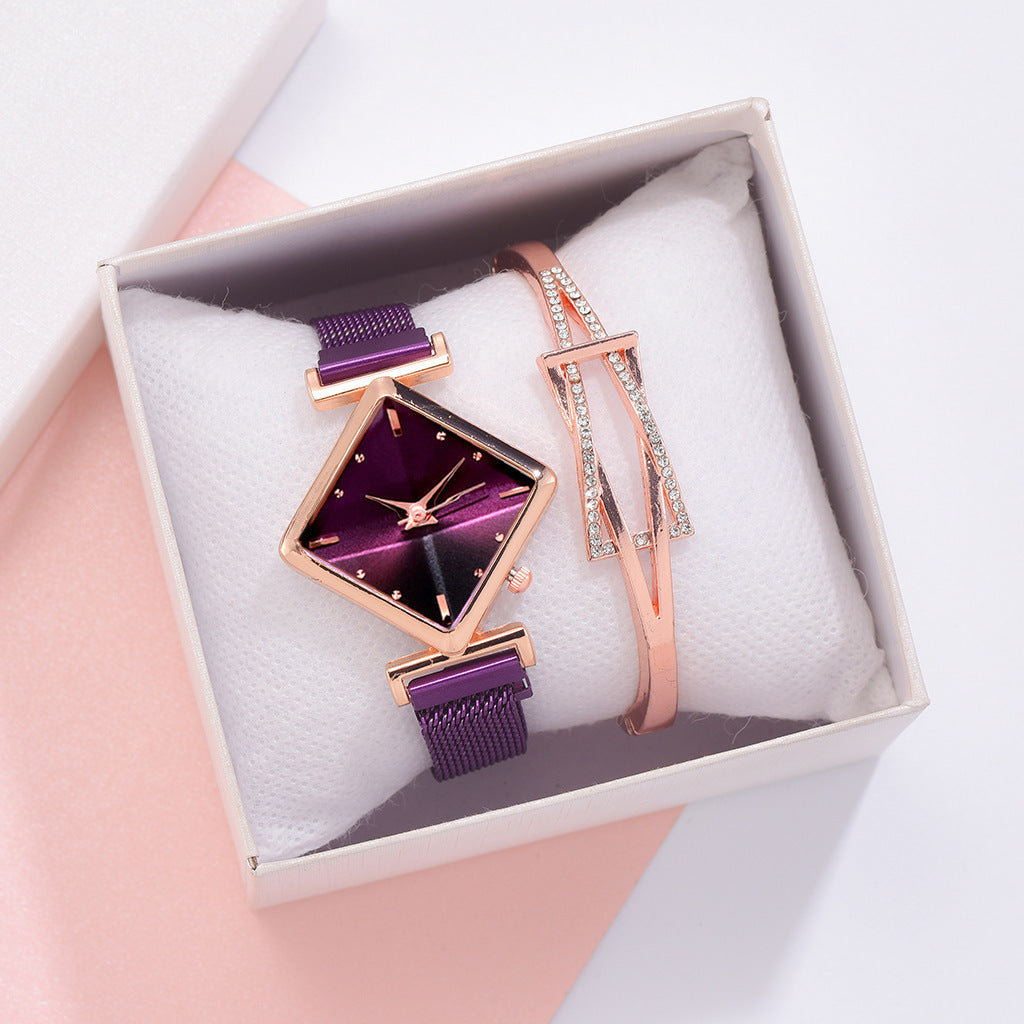 Rhombus-shaped watch