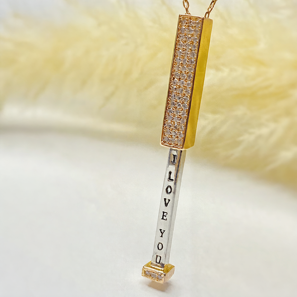 Stainless Steel Diamond Telescopic Necklace