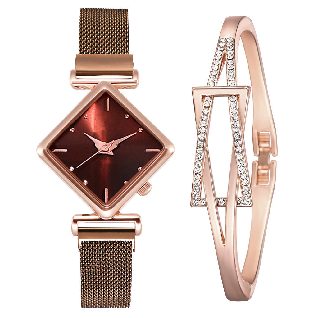 Rhombus-shaped watch