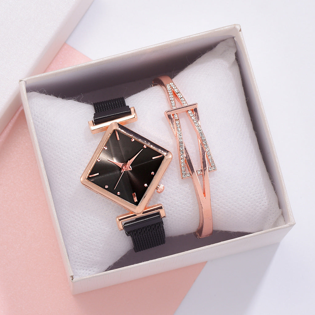 Rhombus-shaped watch