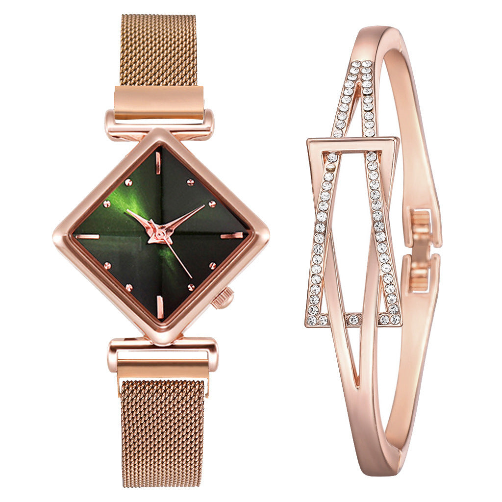 Rhombus-shaped watch