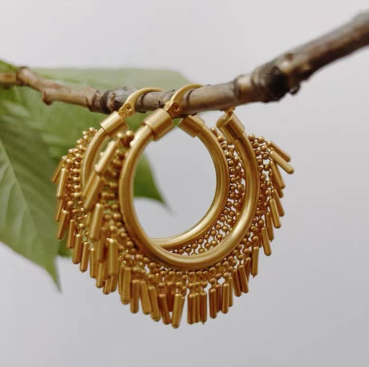 Carrie's dynamic tassel earrings