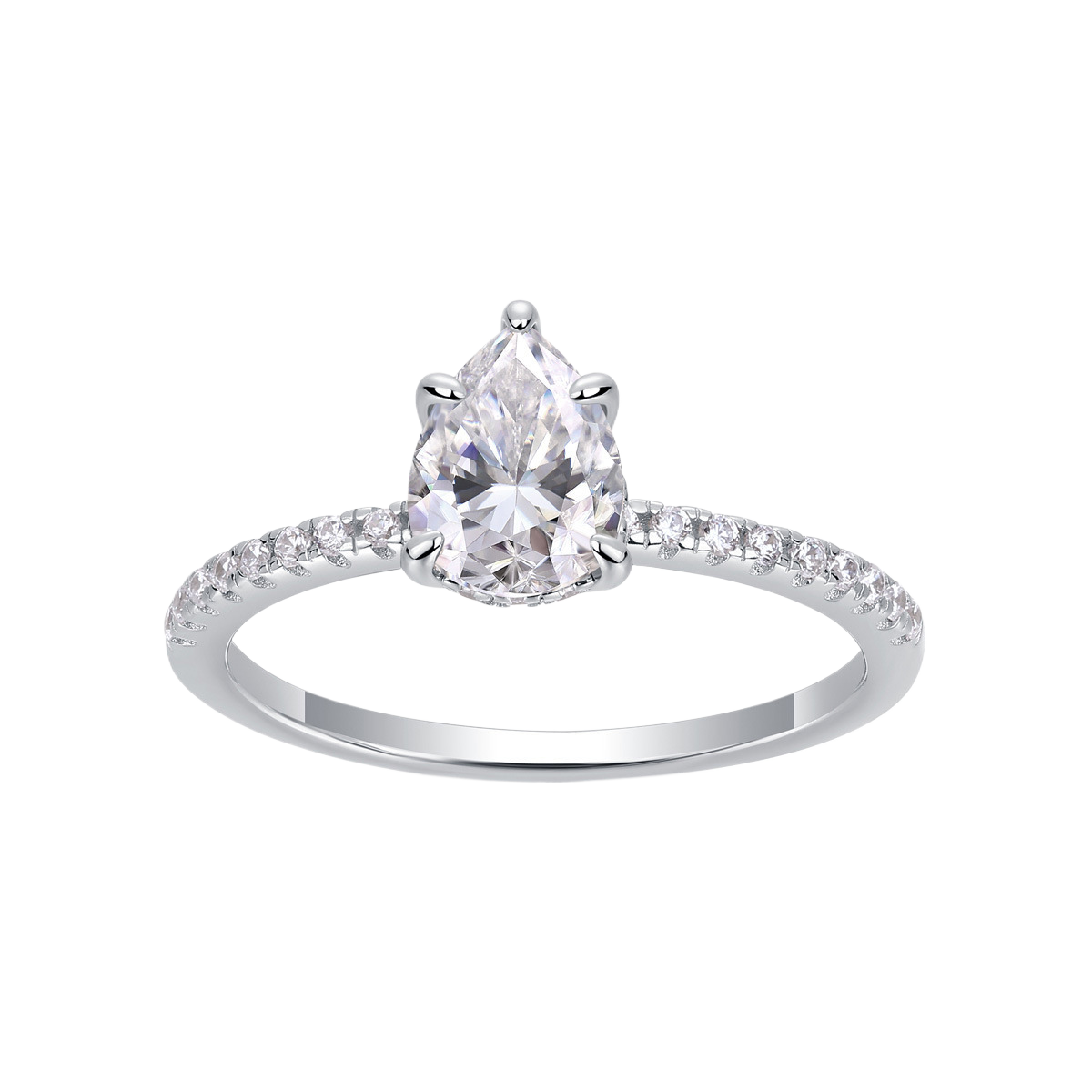 Moissanite 925 Sterling Silver Irregular Ring