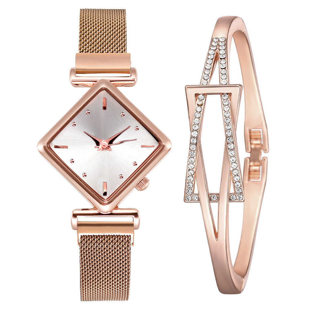 Rhombus-shaped watch