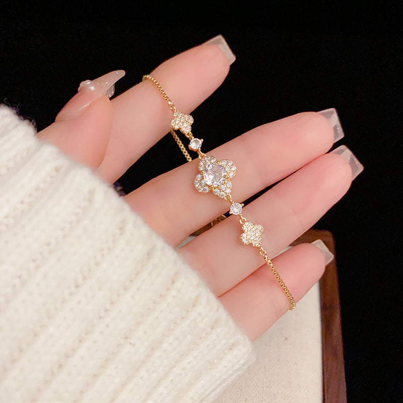 Zircon Flower Bracelet for Women