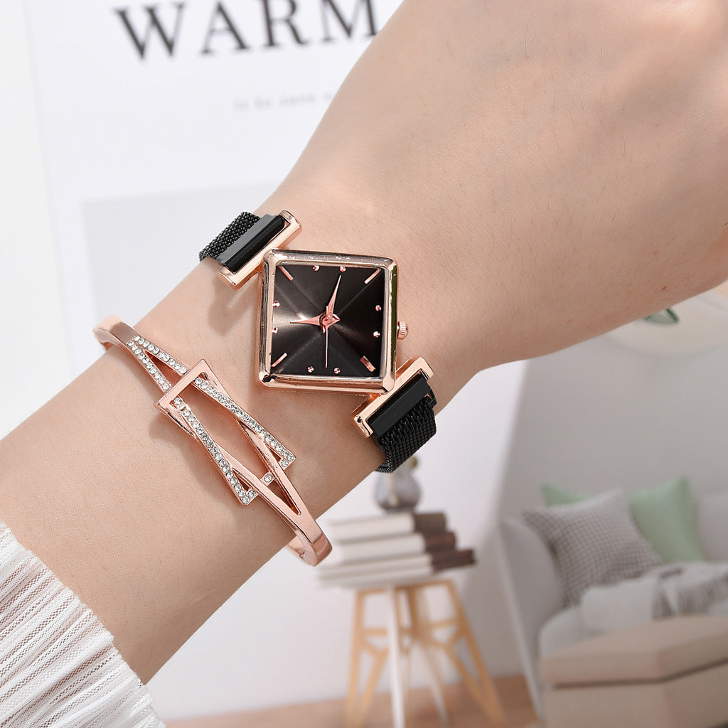 Rhombus-shaped watch