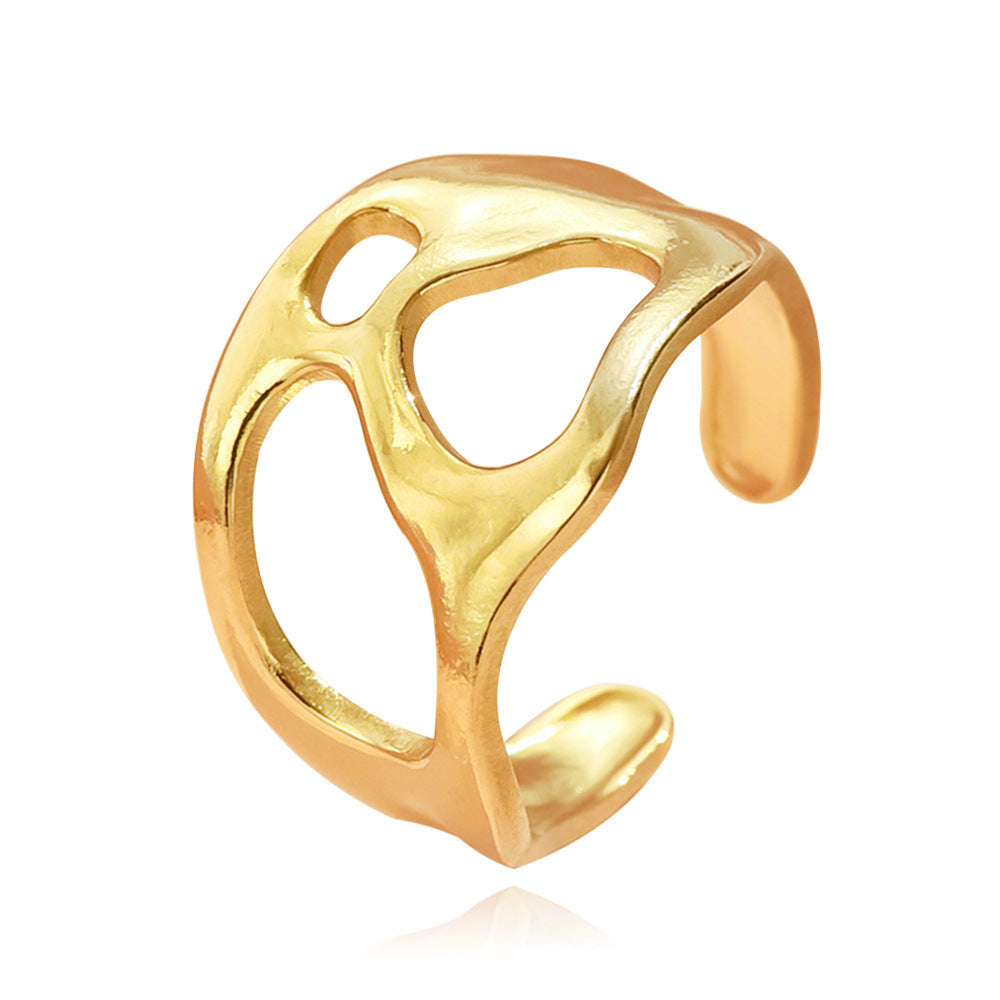 Baroque Adjustable Stainless Steel Ring
