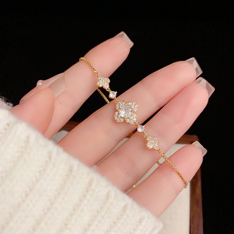 Zircon Flower Bracelet for Women