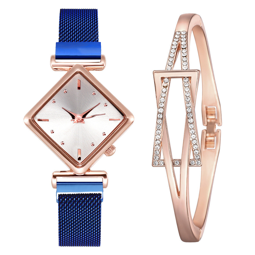 Rhombus-shaped watch